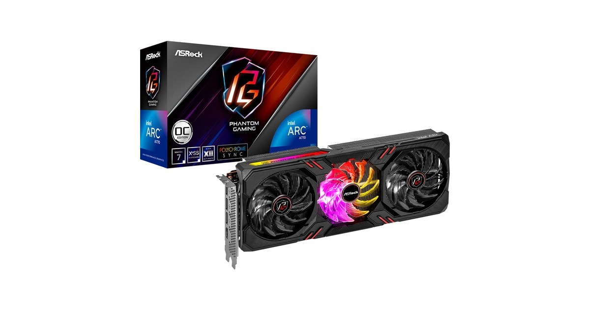 ASRock Intel® Arc A770 Phantom Gaming 16GB OC, Grafikkarte ASRock Intel® Arc A770 Phantom Gaming 16GB OC, Grafikkarte