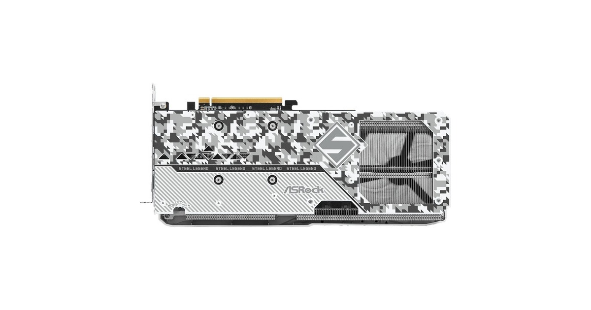 ASRock Radeon RX 7600 XT Steel Legend 16GB OC, Grafikkarte(weiß, RDNA 3, GDDR6, 3x DisplayPort, 1x HDMI 2.1)