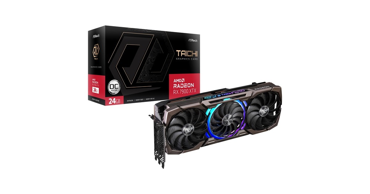 ASRock Radeon RX 7900 XTX Taichi 24GB OC, Grafikkarte(RDNA 3, GDDR6, 3x DisplayPort, 1x HDMI 2.1) ASRock Radeon RX 7900 XTX Taichi 24GB OC, Grafikkarte(RDNA 3, GDDR6, 3x DisplayPort, 1x HDMI 2.1)