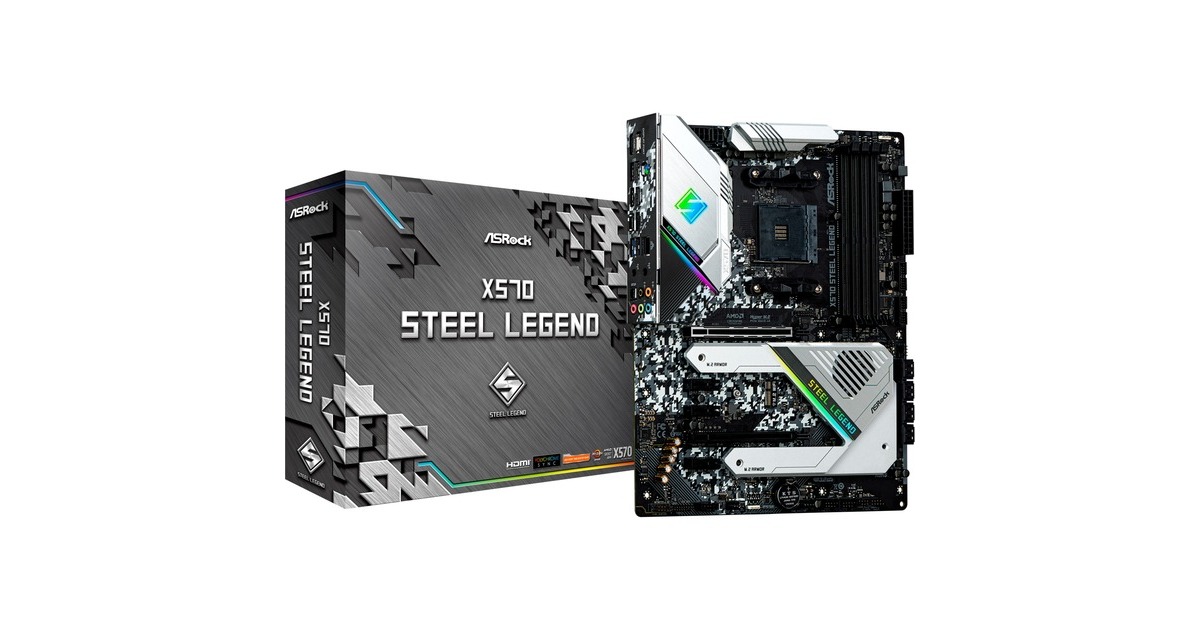 ASRock X570 STEEL LEGEND, Mainboard(schwarz/metall)