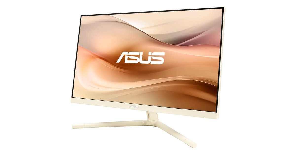 ASUS Eye Care VU249CFE-M, Gaming-Monitor(61 cm (24 Zoll), hellbeige, Full HD, IPS, USB-C, Adaptive-Sync, 100Hz Panel)