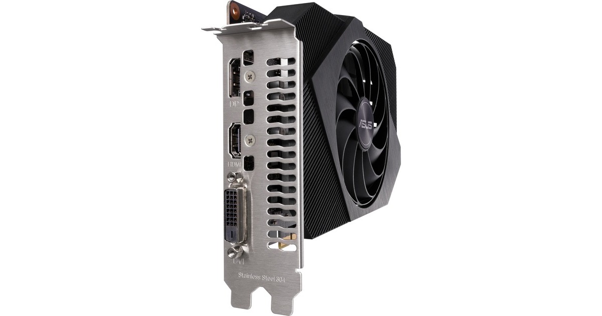 ASUS GeForce GTX 1650 Phoenix Power OC, Grafikkarte(1x HDMI, 1x DisplayPort, 1x DVI-D)