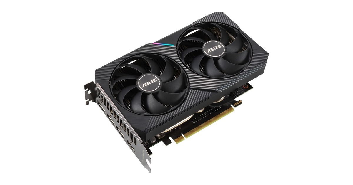 ASUS GeForce RTX 3060 DUAL OC V2 LHR, Grafikkarte(Lite Hash Rate, 3x DisplayPort, 1x HDMI 2.1)
