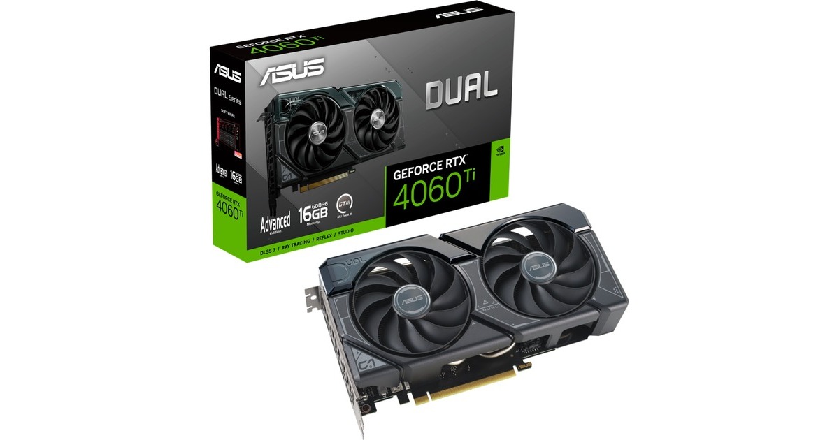 ASUS GeForce RTX 4060 Ti DUAL-A16G, Grafikkarte(DLSS 3, 3x DisplayPort, 1x HDMI)