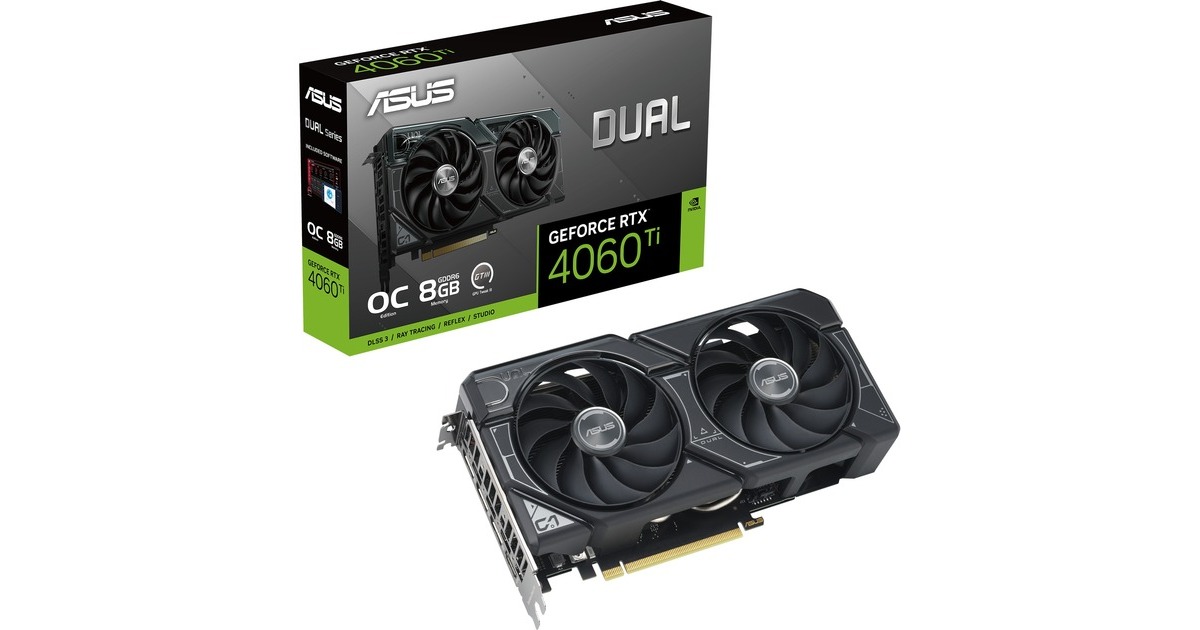 ASUS GeForce RTX 4060 Ti DUAL OC, Grafikkarte(DLSS 3, 3x DisplayPort, 1x HDMI 2.1)