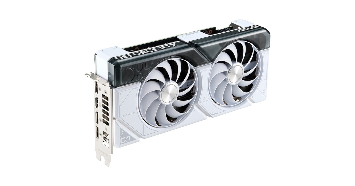 ASUS GeForce RTX 4070 DUAL OC WHITE, Grafikkarte(DLSS 3, 3x DisplayPort, 1x HDMI 2.1)