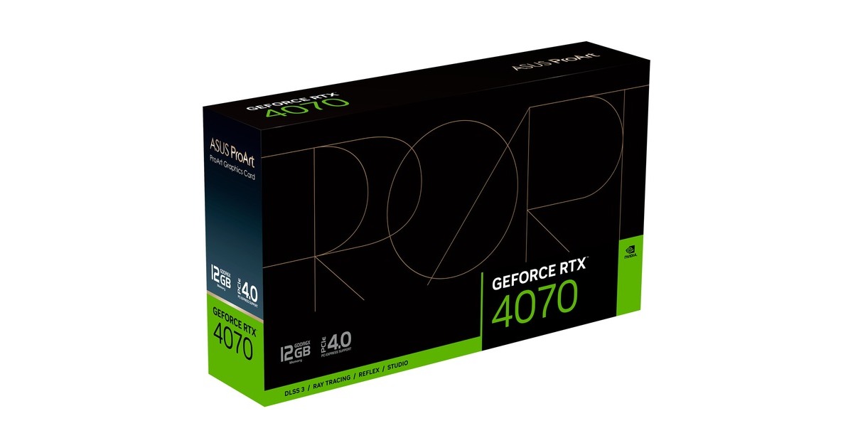 ASUS GeForce RTX 4070 PROART OC, Grafikkarte(DLSS 3, 3x DisplayPort, 1x HDMI 2.1)