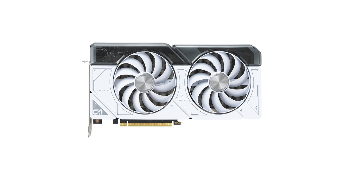 ASUS GeForce RTX 4070 SUPER DUAL OC WHITE, Grafikkarte(weiß, DLSS 3, 3x DisplayPort, 1x HDMI 2.1)