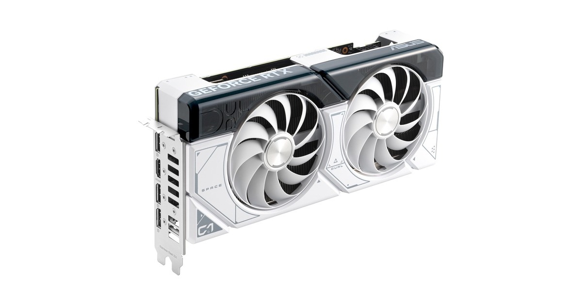 ASUS GeForce RTX 4070 SUPER DUAL OC WHITE, Grafikkarte(weiß, DLSS 3, 3x DisplayPort, 1x HDMI 2.1)