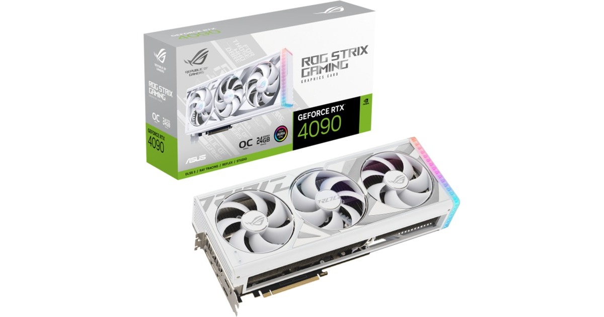 ASUS GeForce RTX 4090 ROG STRIX GAMING OC WHITE, Grafikkarte(DLSS 3, 3x DisplayPort, 2x HDMI 2.1)