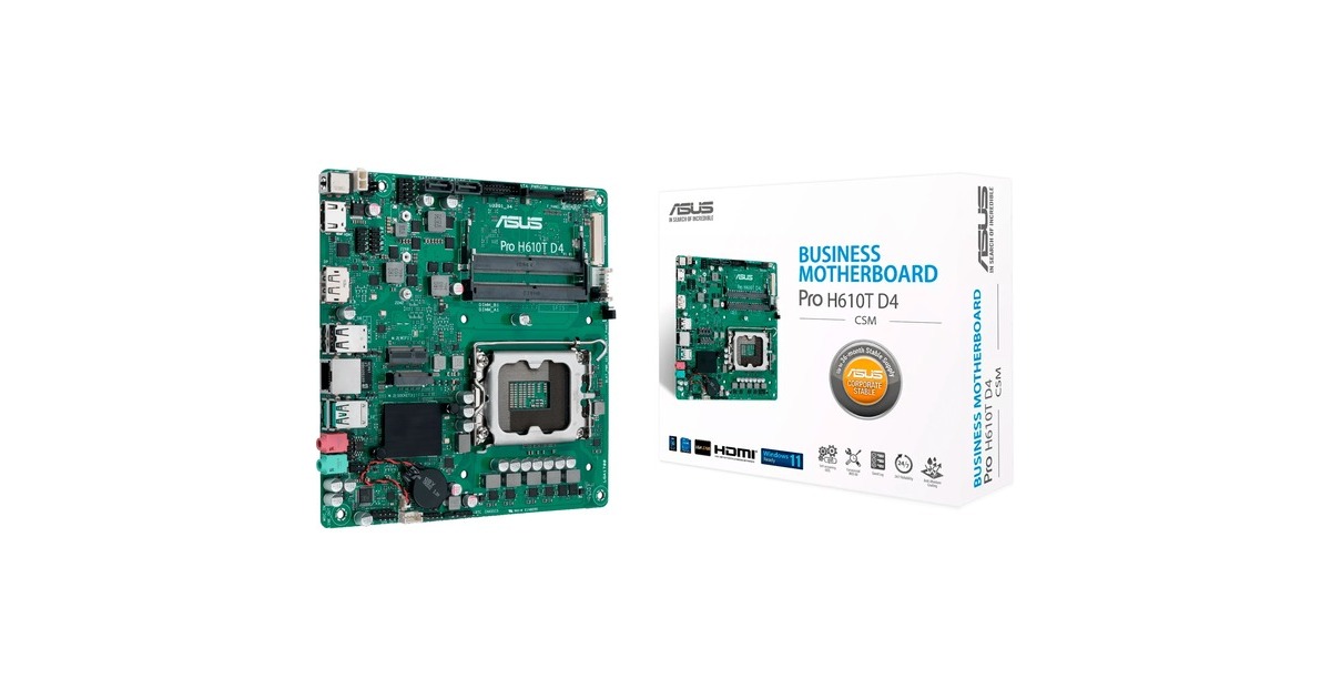 ASUS PRO H610T D4-CSM, Mainboard