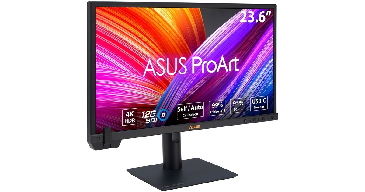 ASUS ProArt PA24US, LED-Monitor(59.94 cm (23.6 Zoll), schwarz, 4K UHD, IPS, HDMI, DisplayPort, USB-C, HDR, integriertes Farbmessgerät) ASUS ProArt PA24US, LED-Monitor(59.94 cm (23.6 Zoll), schwarz, 4K UHD, IPS, HDMI, DisplayPort, USB-C, HDR, integriertes Farbmessgerät)