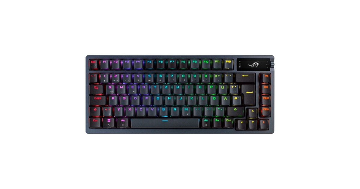 ASUS ROG Azoth, Gaming-Tastatur(gunmetal, DE-Layout, ROG NX Red, inkl. Schmiermittel-Kit)