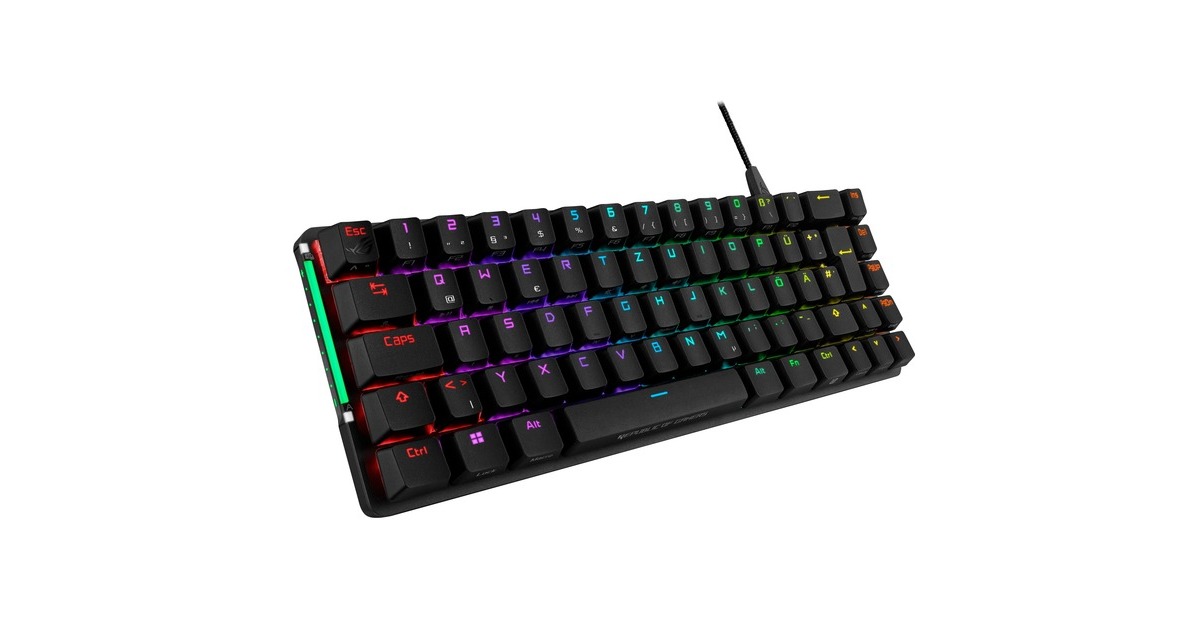 ASUS ROG Falchion Ace, Gaming-Tastatur(schwarz, DE-Layout, ROG NX Red)