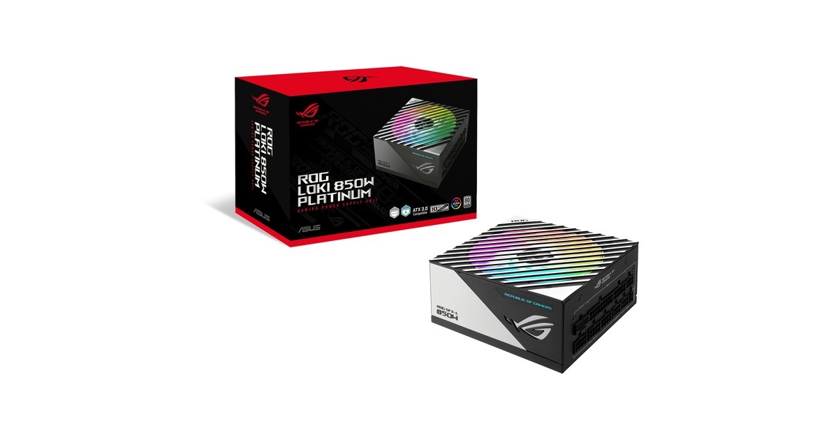 ASUS ROG Loki 850W Platinum, PC-Netzteil(schwarz, 4x PCIe, Kabel-Management, 850 Watt)