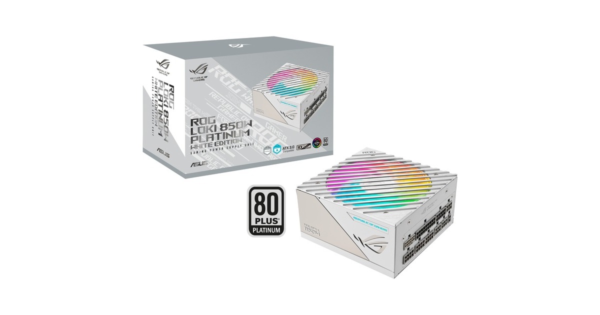 ASUS ROG Loki SFX-L 850W Platinum, PC-Netzteil(weiß, 4x PCIe, Kabel-Management, 850 Watt) ASUS ROG Loki SFX-L 850W Platinum, PC-Netzteil(weiß, 4x PCIe, Kabel-Management, 850 Watt)