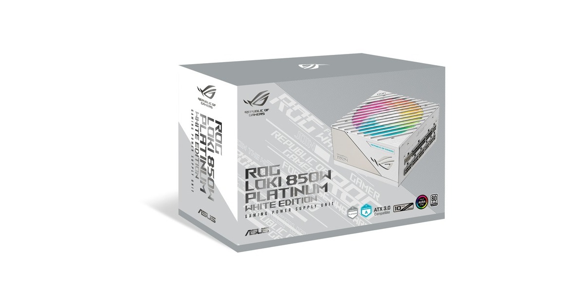 ASUS ROG Loki SFX-L 850W Platinum, PC-Netzteil(weiß, 4x PCIe, Kabel-Management, 850 Watt)