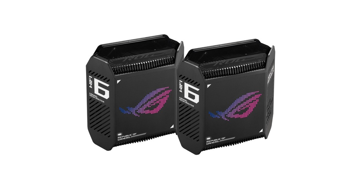 ASUS ROG Rapture GT6 AiMesh 2er, Router(schwarz)