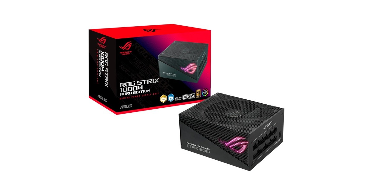ASUS ROG STRIX 1000W Gold Aura Edition, PC-Netzteil(schwarz, 5x PCIe, Kabel-Management, 1000 Watt) ASUS ROG STRIX 1000W Gold Aura Edition, PC-Netzteil(schwarz, 5x PCIe, Kabel-Management, 1000 Watt)