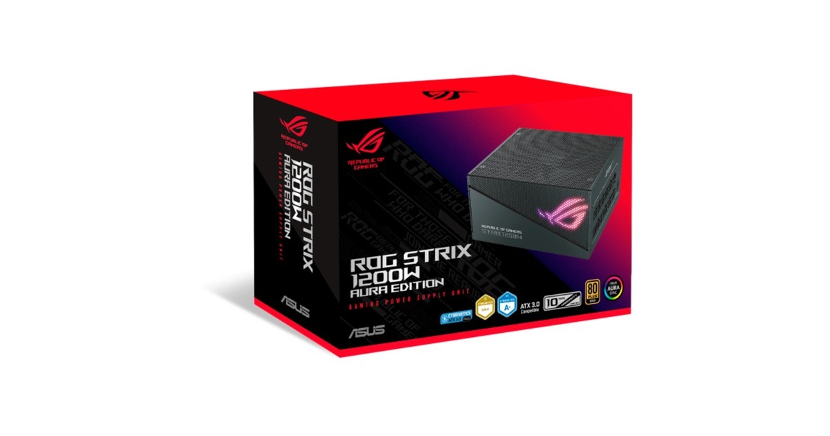ASUS ROG STRIX 1200W Gold Aura Edition, PC-Netzteil(schwarz, 3x PCIe, Kabelmanagement, 1200 Watt)