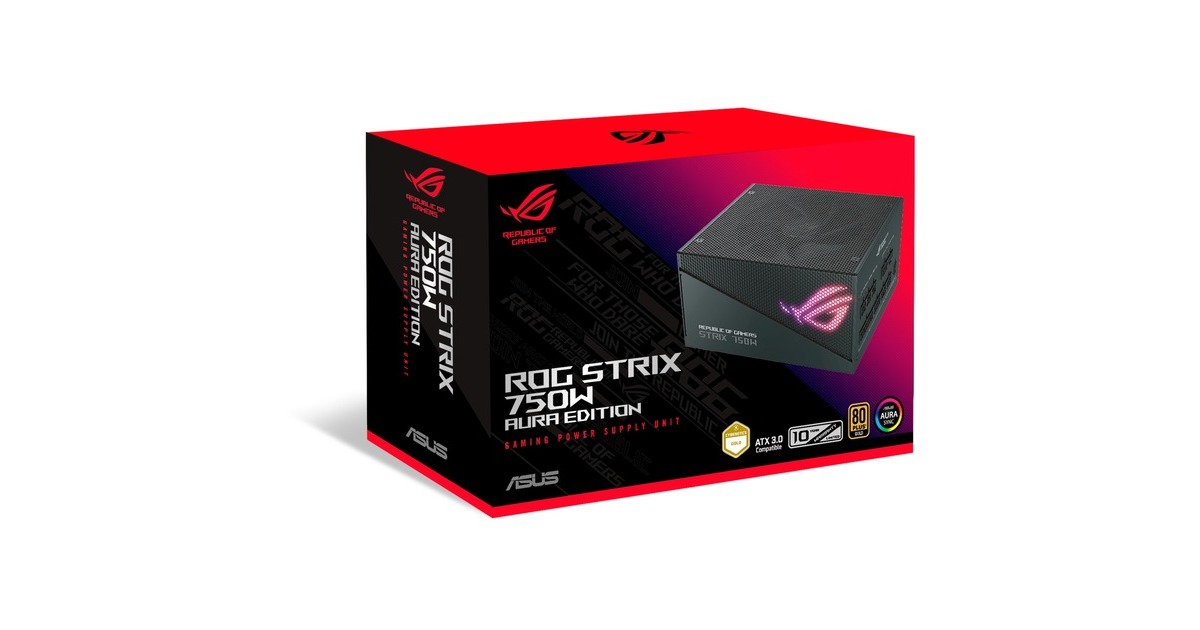 ASUS ROG STRIX 750W Gold Aura Edition, PC-Netzteil(schwarz, 4x PCIe, Kabel-Management, 750 Watt)