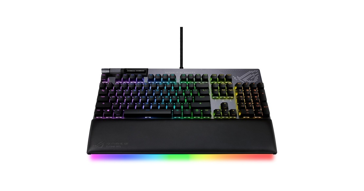 ASUS ROG Strix Flare II Animate, Gaming-Tastatur(schwarz, DE-Layout, ROG NX Red)