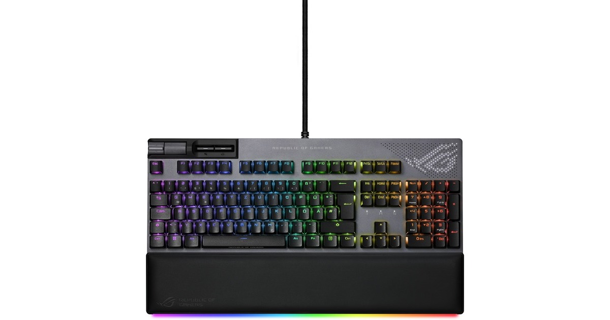 ASUS ROG Strix Flare II Animate, Gaming-Tastatur(schwarz, DE-Layout, ROG NX Red)