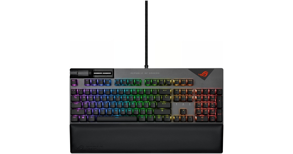 ASUS ROG Strix Flare II, Gaming-Tastatur(schwarz, DE-Layout, ROG NX Red)