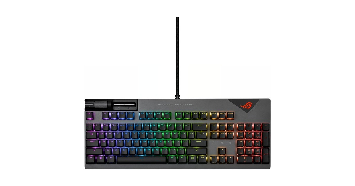 ASUS ROG Strix Flare II, Gaming-Tastatur(schwarz, DE-Layout, ROG NX Red)