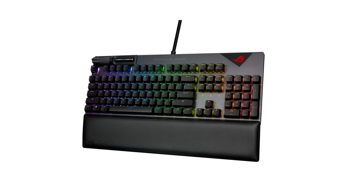 ASUS ROG Strix Flare II, Gaming-Tastatur(schwarz, DE-Layout, ROG NX Red)