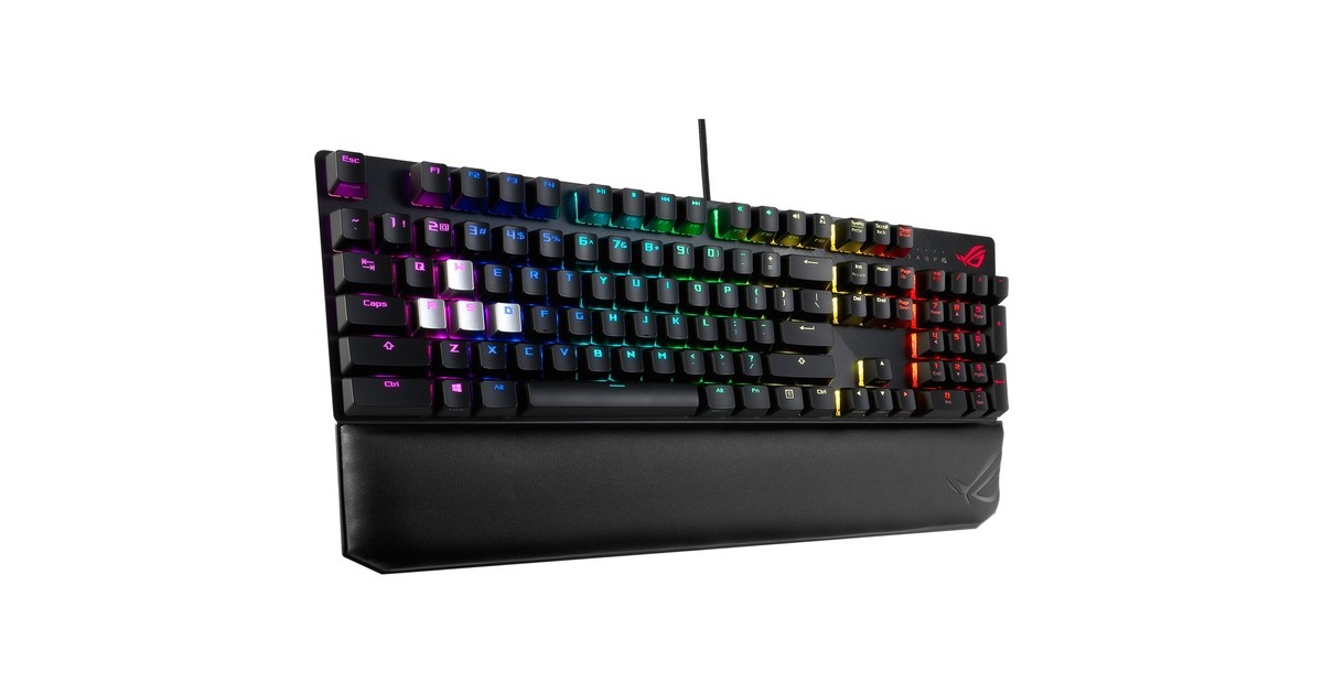 ASUS ROG Strix Scope NX Deluxe RGB, Gaming-Tastatur(schwarz/grau, DE-Layout, ROG NX Red)
