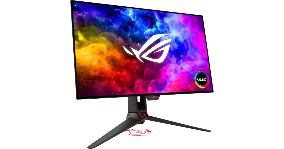 ASUS ROG Swift PG27AQDM, Gaming-Monitor(67.3 cm (26.5 Zoll), schwarz, QHD, FreeSync Premium, NVIDIA G-Sync, HDR, 240Hz Panel) ASUS ROG Swift PG27AQDM, Gaming-Monitor(67.3 cm (26.5 Zoll), schwarz, QHD, FreeSync Premium, NVIDIA G-Sync, HDR, 240Hz Panel)