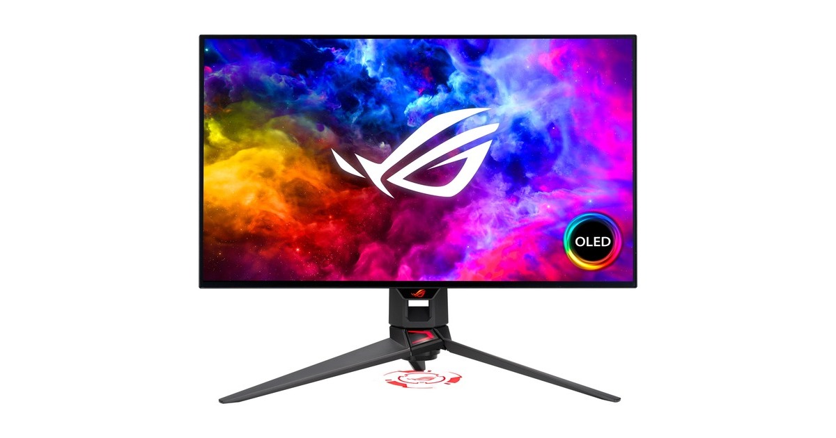 ASUS ROG Swift PG27AQDM, Gaming-Monitor(67.3 cm (26.5 Zoll), schwarz, QHD, FreeSync Premium, NVIDIA G-Sync, HDR, 240Hz Panel)