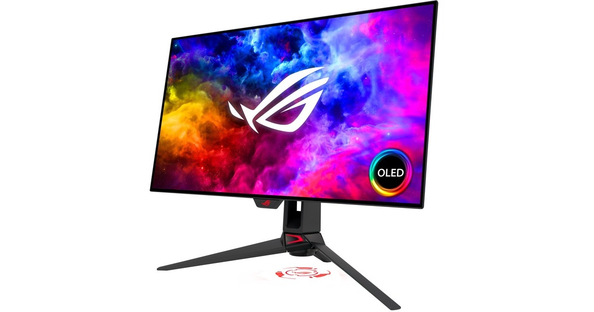 ASUS ROG Swift PG27AQDM, Gaming-Monitor(67.3 cm (26.5 Zoll), schwarz, QHD, FreeSync Premium, NVIDIA G-Sync, HDR, 240Hz Panel)