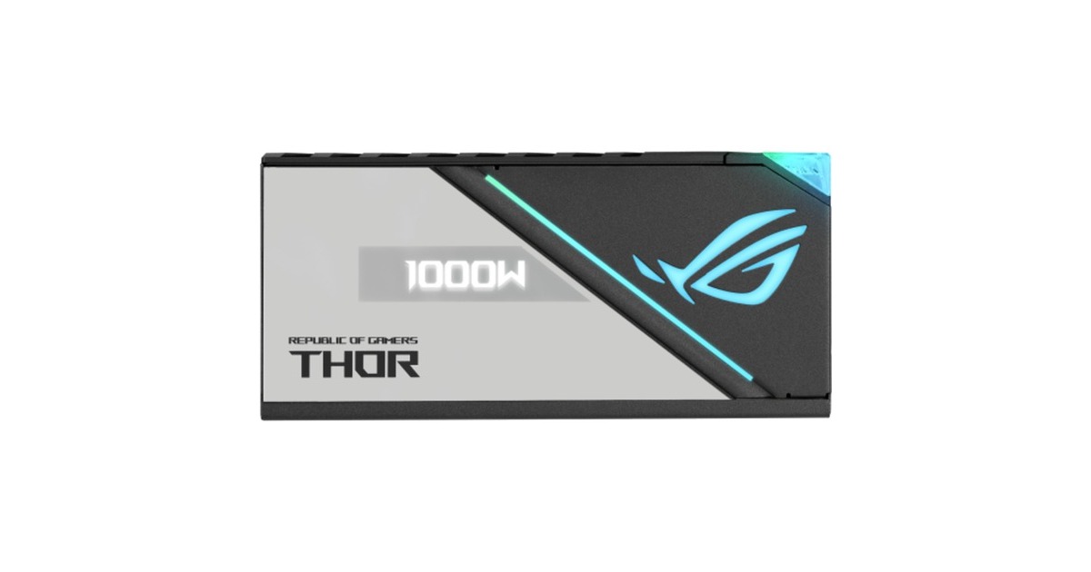 ASUS ROG-THOR-1000P2-GAMING 1000W, PC-Netzteil(schwarz, mit Aura-Sync und einem OLED-Display, 1000 Watt)