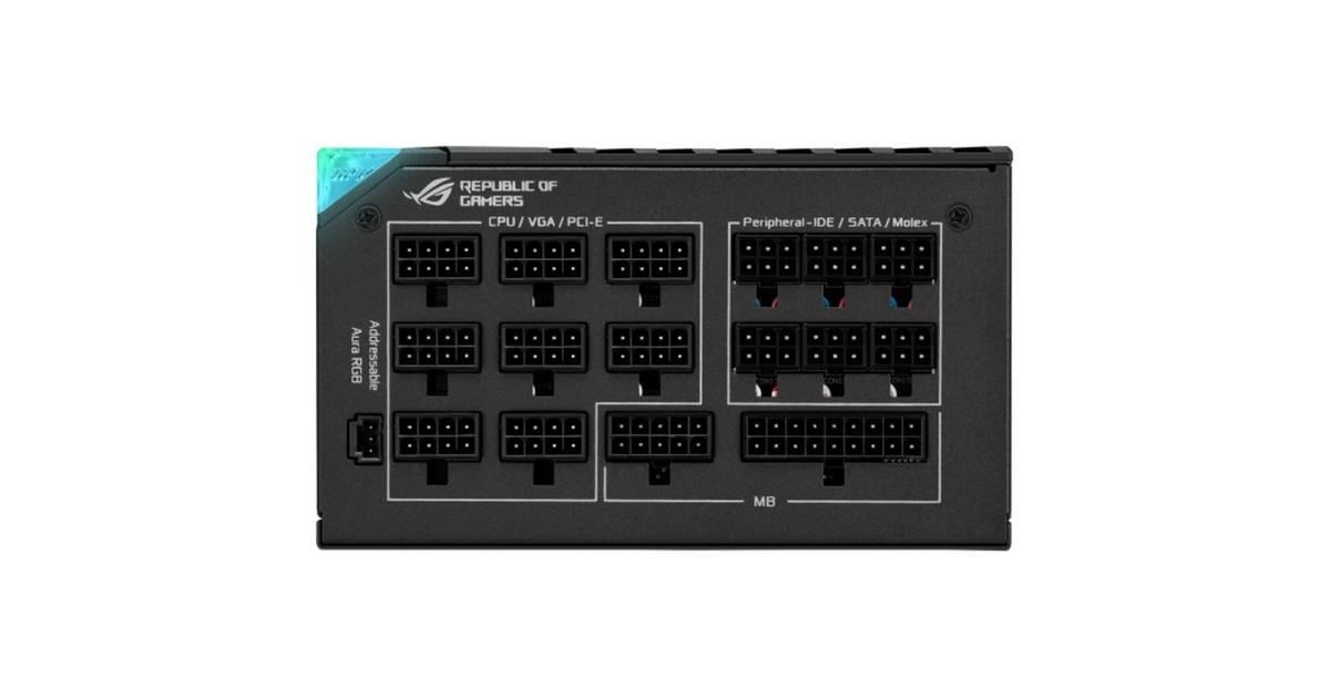 ASUS ROG-THOR-1000P2-GAMING 1000W, PC-Netzteil(schwarz, mit Aura-Sync und einem OLED-Display, 1000 Watt)