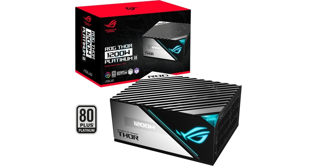 ASUS ROG THOR 1200P2 GAMING 1200W, PC-Netzteil(schwarz, mit Aura-Sync und einem OLED-Display, 1200 Watt) ASUS ROG THOR 1200P2 GAMING 1200W, PC-Netzteil(schwarz, mit Aura-Sync und einem OLED-Display, 1200 Watt)