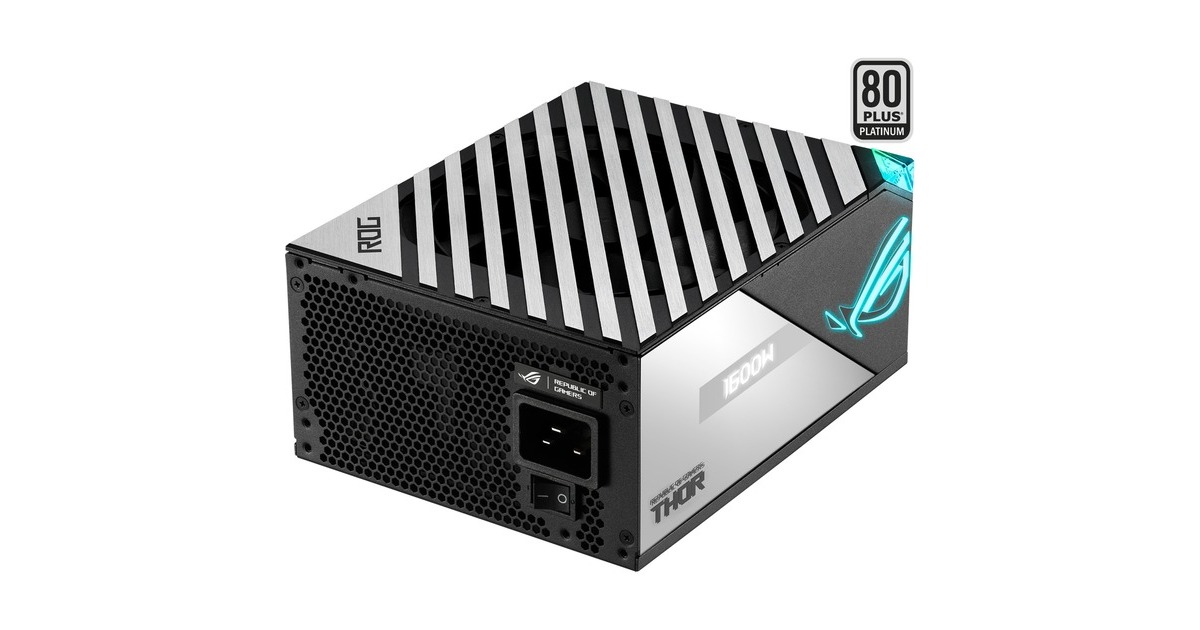 ASUS ROG THOR 1600W Titanium 1600W, PC-Netzteil(schwarz, mit Aura-Sync und einem OLED-Display, 1600 Watt) ASUS ROG THOR 1600W Titanium 1600W, PC-Netzteil(schwarz, mit Aura-Sync und einem OLED-Display, 1600 Watt)