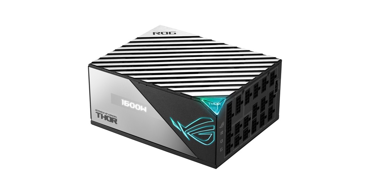 ASUS ROG THOR 1600W Titanium 1600W, PC-Netzteil(schwarz, mit Aura-Sync und einem OLED-Display, 1600 Watt)