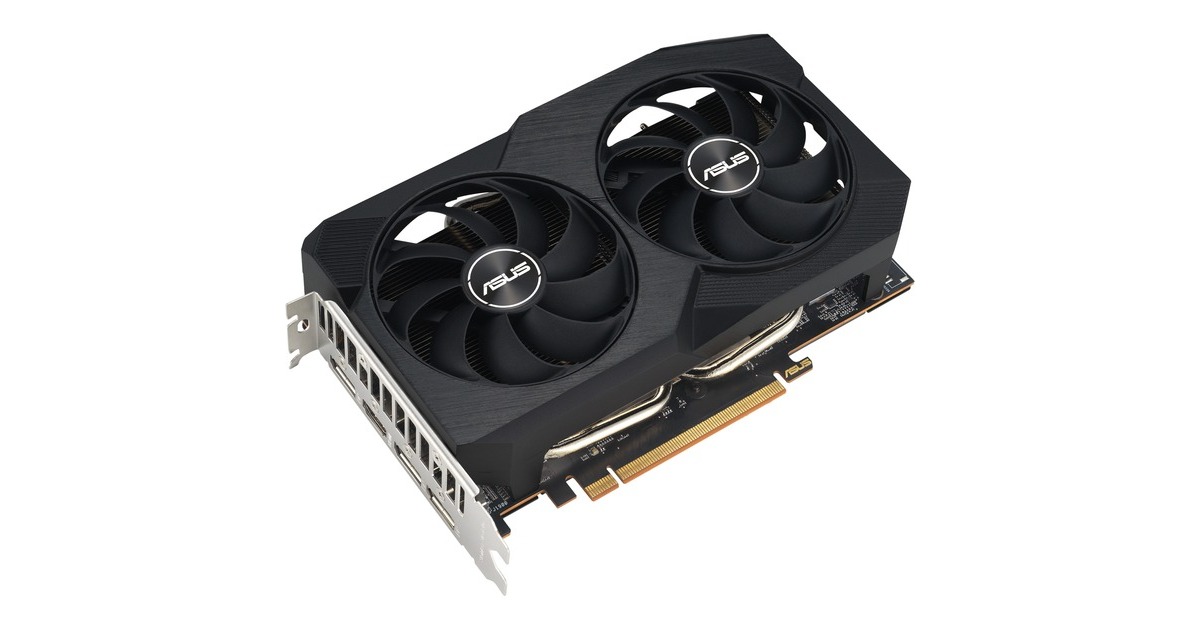 ASUS Radeon RX 7600 DUAL OC V2, Grafikkarte(RDNA 3, GDDR6, 3x DisplayPort, 1x HDMI 2.1)
