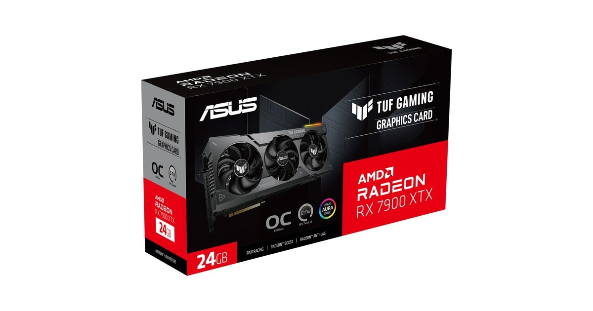 ASUS Radeon RX 7900 XTX TUF GAMING OC, Grafikkarte(RDNA 3, GDDR6, 3x DisplayPort, 1x HDMI 2.1)