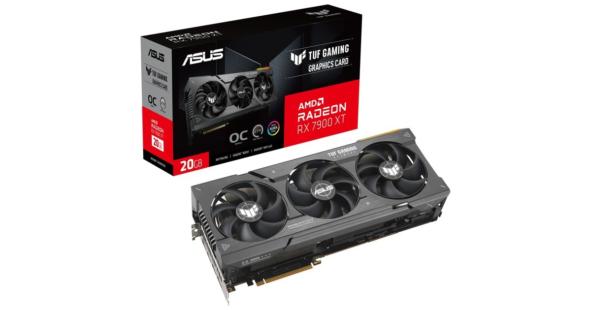 ASUS Radeon RX 7900 XT TUF GAMING OC, Grafikkarte(RDNA 3, GDDR6, 3x DisplayPort, 1x HDMI 2.1)