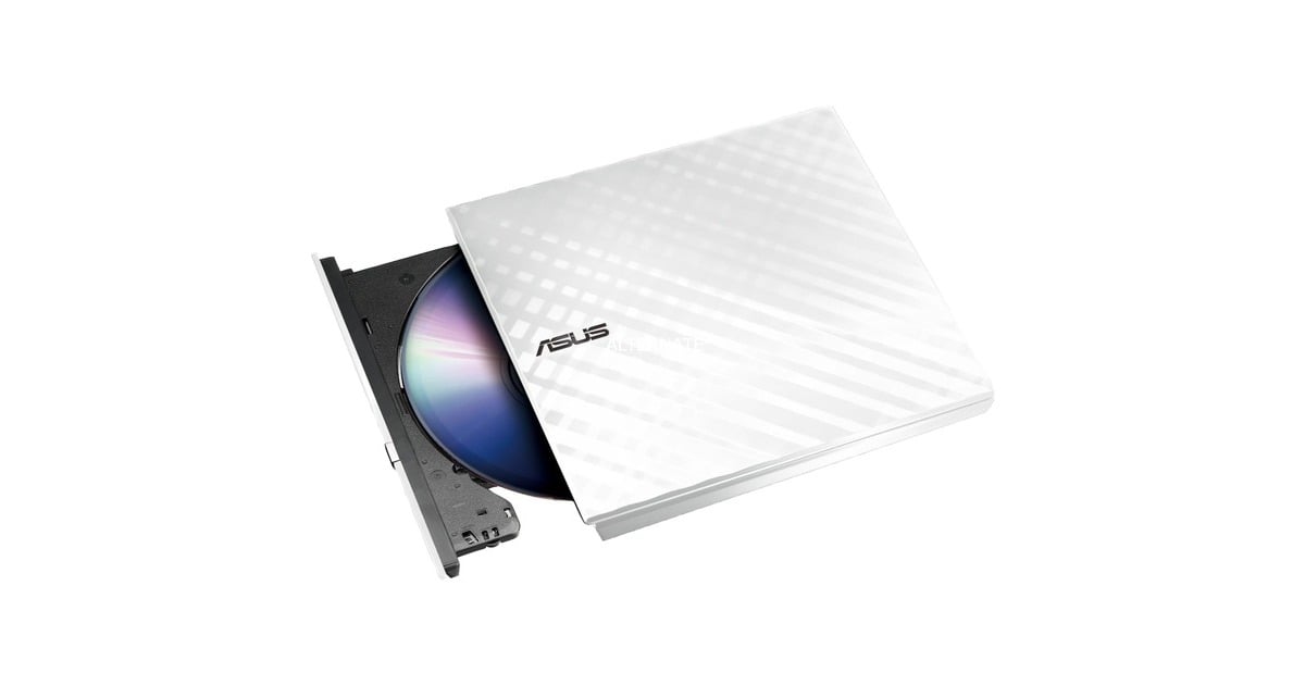 ASUS SDRW-08D2S-U Lite, externer DVD-Brenner(weiß (glänzend), USB 2.0, M-DISC, Retail, Outlet)