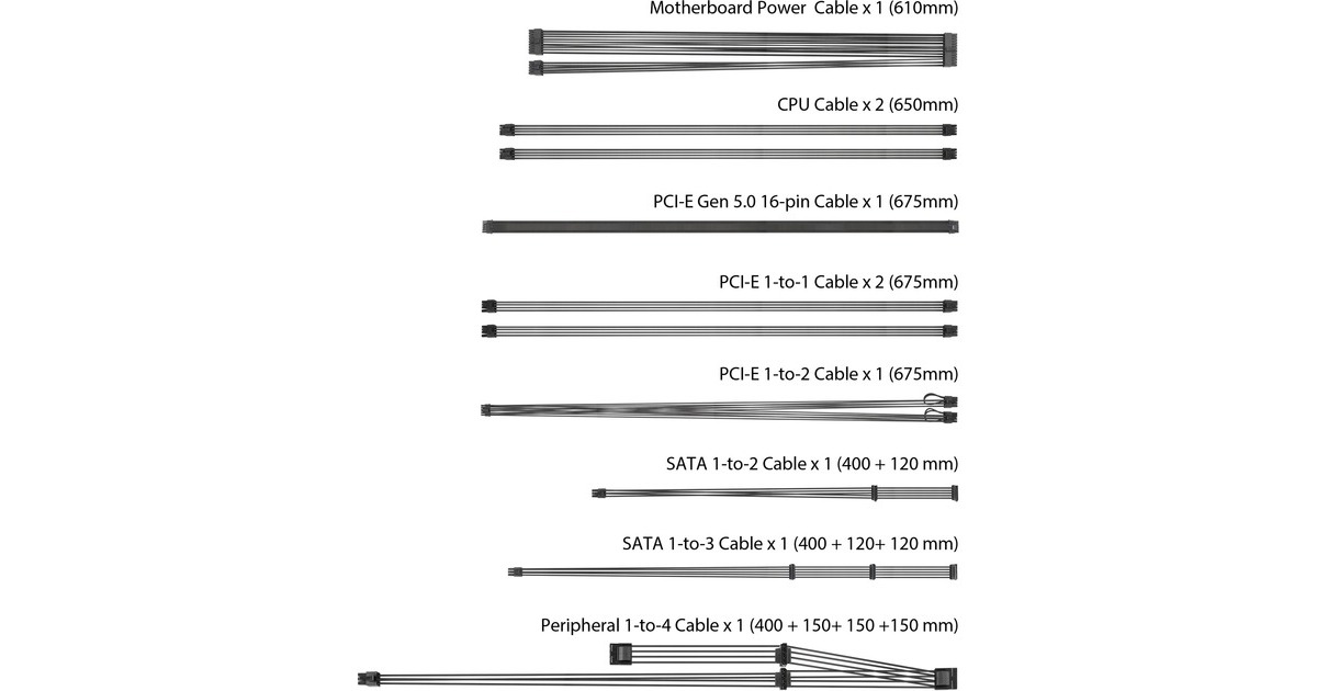 ASUS TUF Gaming 1000W Gold, PC-Netzteil(schwarz, 5x PCIe, Kabel-Management, 1000 Watt)