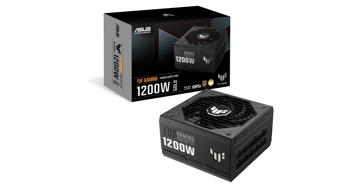 ASUS TUF Gaming 1200W Gold, PC-Netzteil(schwarz, 3x PCIe, Kabelmanagement, 1200 Watt) ASUS TUF Gaming 1200W Gold, PC-Netzteil(schwarz, 3x PCIe, Kabelmanagement, 1200 Watt)