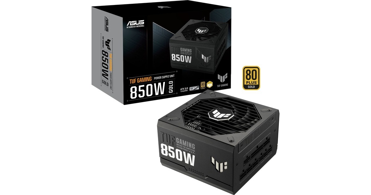 ASUS TUF Gaming 850W Gold, PC-Netzteil(schwarz, 4x PCIe, Kabel-Management, 850 Watt, Outlet)