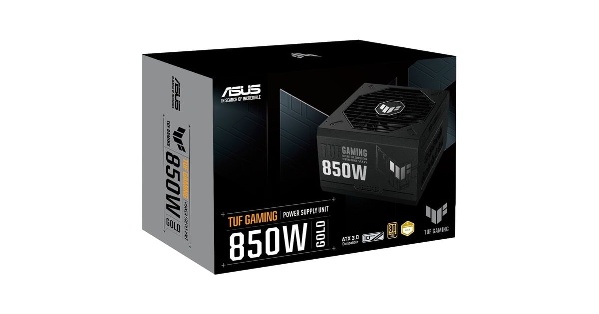 ASUS TUF Gaming 850W Gold, PC-Netzteil(schwarz, 4x PCIe, Kabel-Management, 850 Watt)