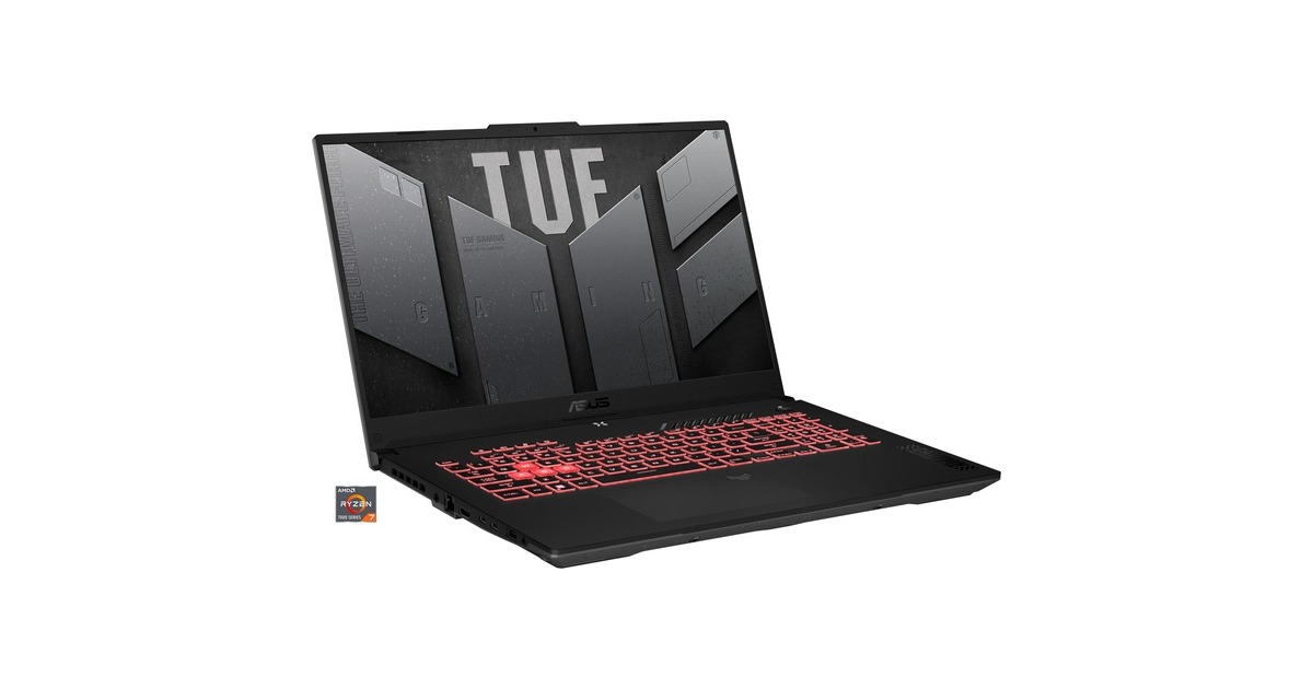 ASUS TUF Gaming A17 (FA707NU-HX019W), Gaming-Notebook(grau, Windows 11 Home 64-Bit, 43.9 cm (17.3 Zoll) & 144 Hz Display, 512 GB SSD)
