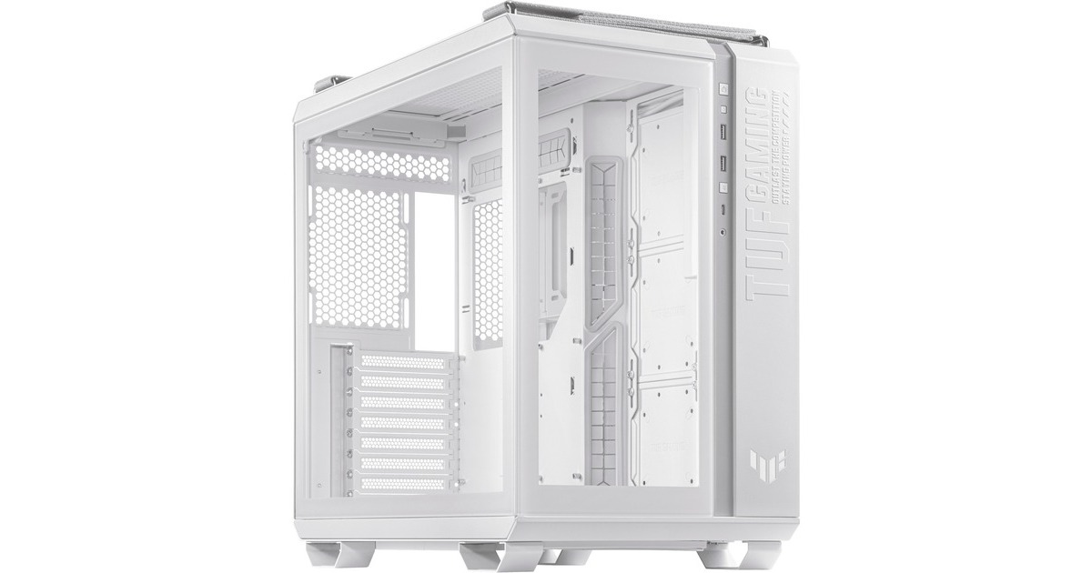 ASUS TUF Gaming GT502 White Edition, Tower-Gehäuse(weiß, Tempered Glass)