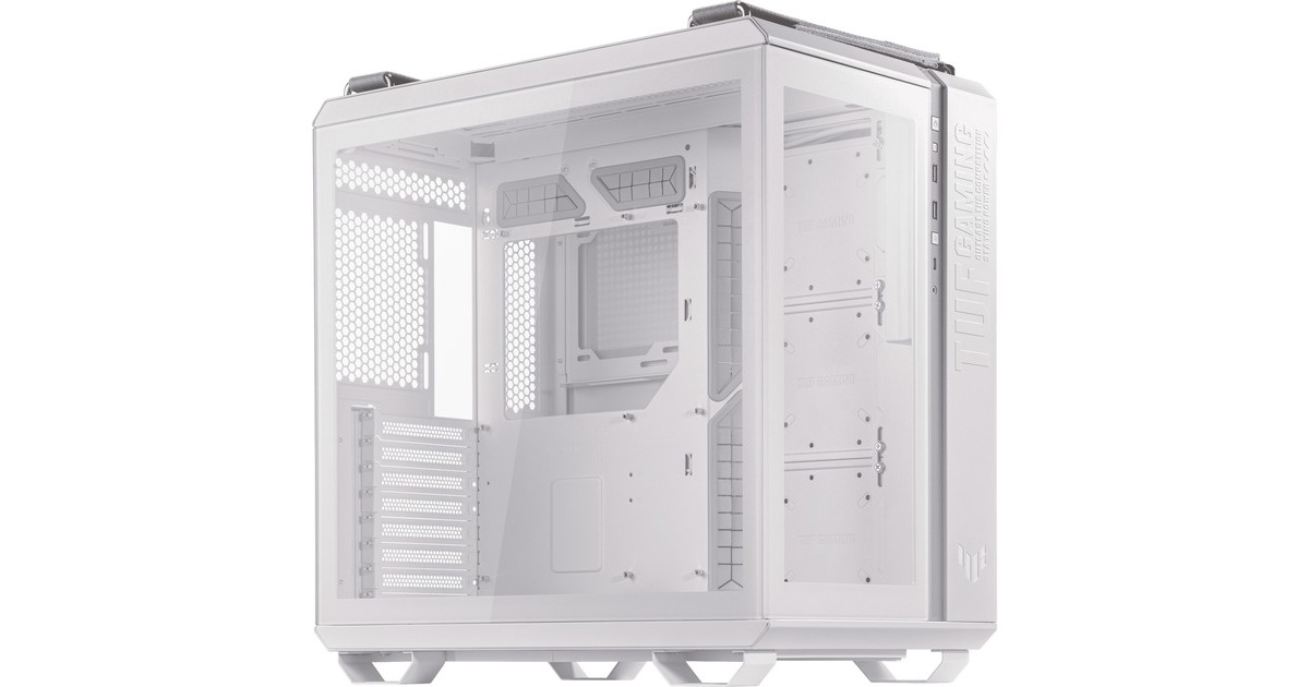 ASUS TUF Gaming GT502 White Edition, Tower-Gehäuse(weiß, Tempered Glass)